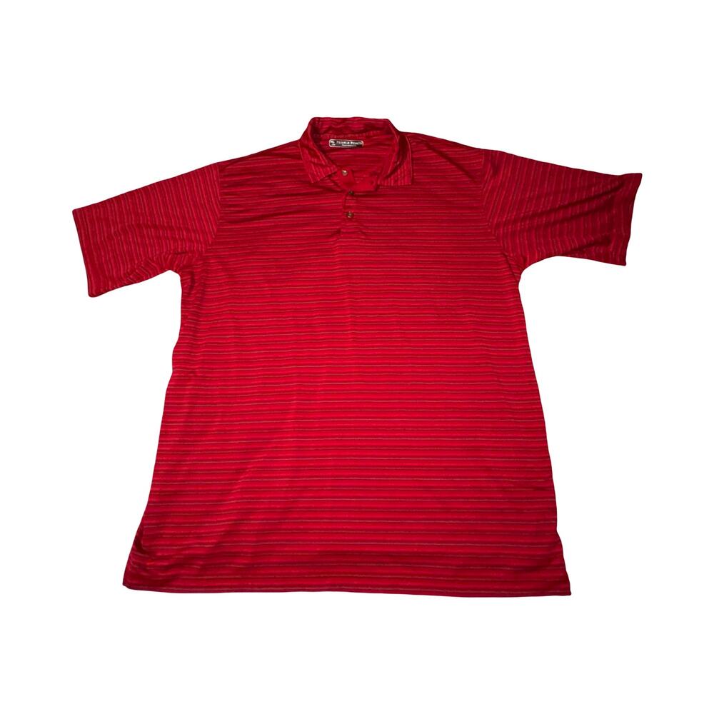 Pebble Beach Performance Striped Polo Shirt Men's XL